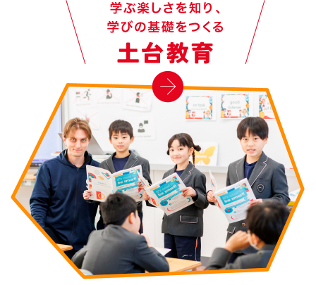 学ぶ楽しさを知り、学びの基礎をつくる（土台教育）